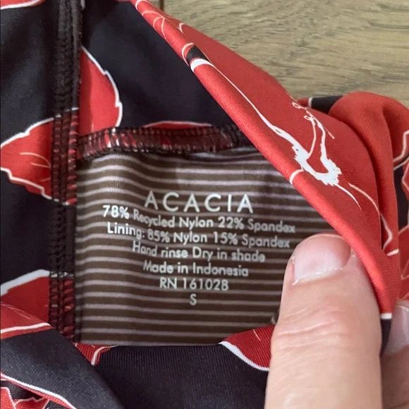 Acacia Swimwear Red Floral Bodysuit - Picture 2 of 8